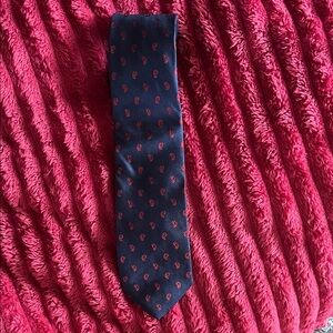 Brooks Brothers Dark Blue and Red Paisley Tie